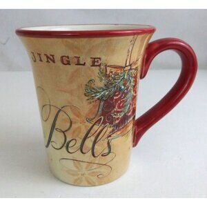 Certified International Angela Staehling Jingle Bells Christmas Coffee Cup 4.5"